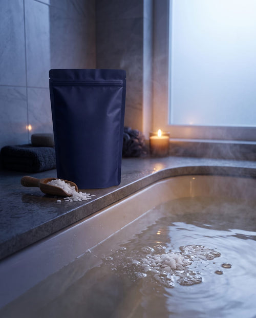 Magnesium Bath Flakes by a warm bath